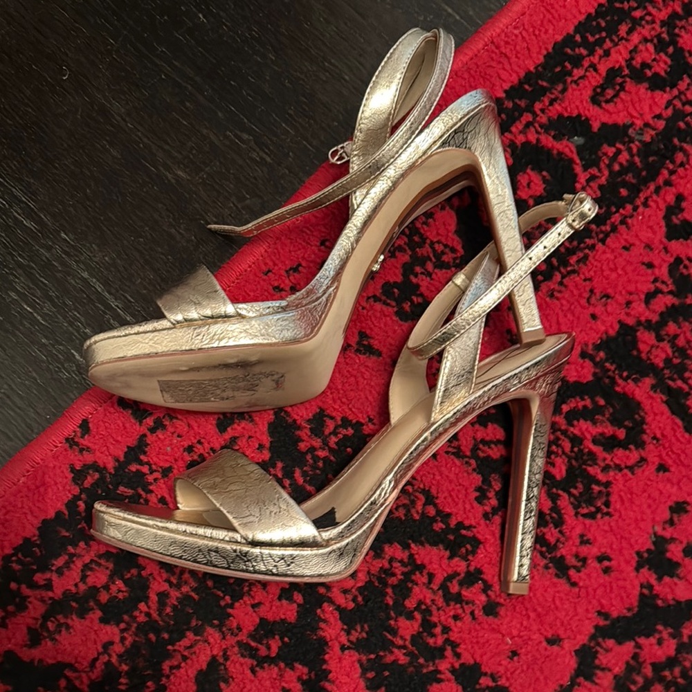 Elegant Gold High Heel Sandals